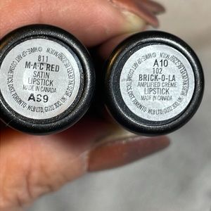 Two MAC Lipsticks red neutral